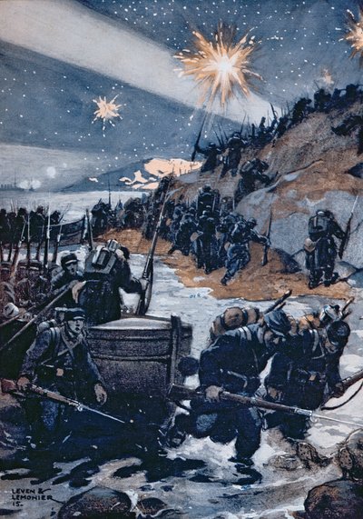 Night Landing at the Dardanelles, Illustration from 
